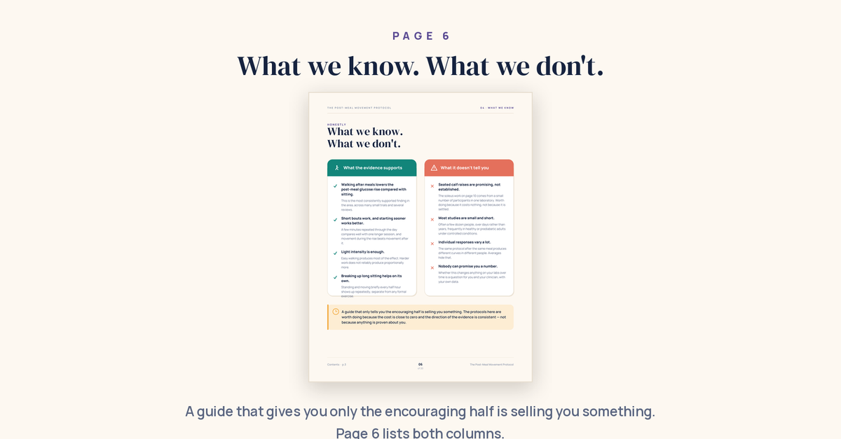 The Post-Meal Movement Protocol — 20-Page Interactive PDF Guide