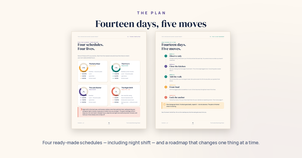 The Circadian Blood Sugar Reset — 22-Page Interactive PDF Guide